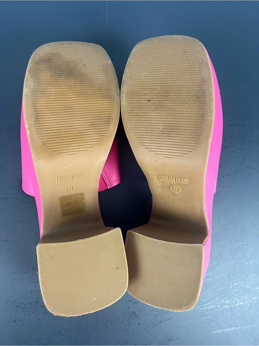 Dream Pairs hot pink platform slides